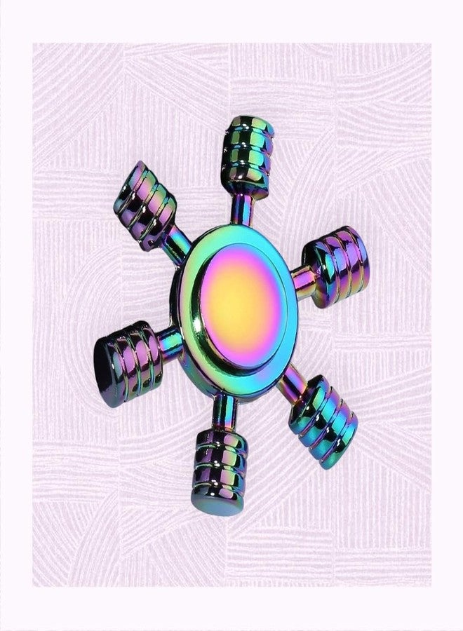 Shivsoft 6 Arm Fiddget Maze Metal Puzzle Stress Relief Sensory for Kids and Adult Spinner Beans Top Spinning As Gifts & Creative Toys Games Made in India - Image 1